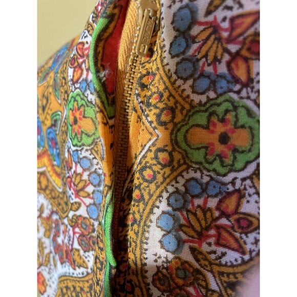 Vtg 70s Boho Tunic Dress Women’s M Multicolor Paisley Print Festival Mod Chic - Picture 6 of 12